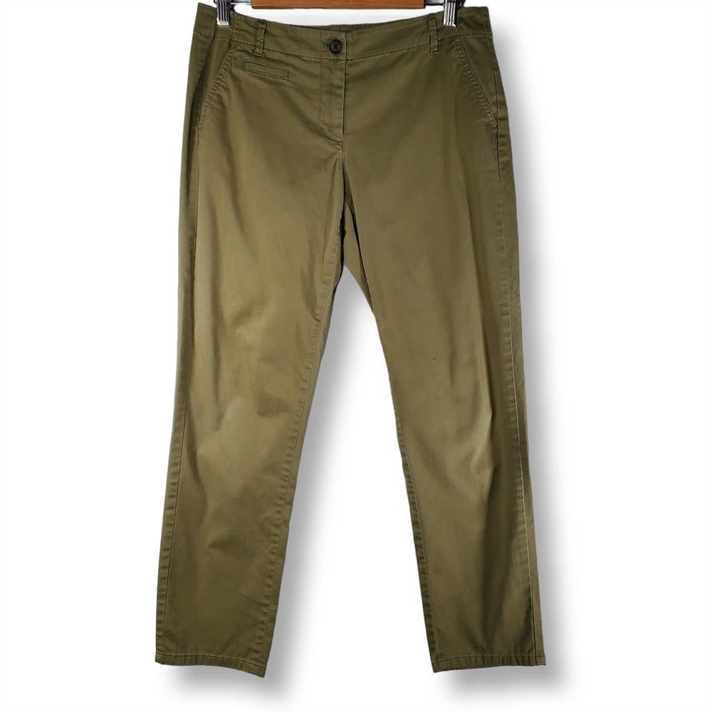 J. Jill Live-In Chino Stretch Pants Olive Green Size 6 Petite